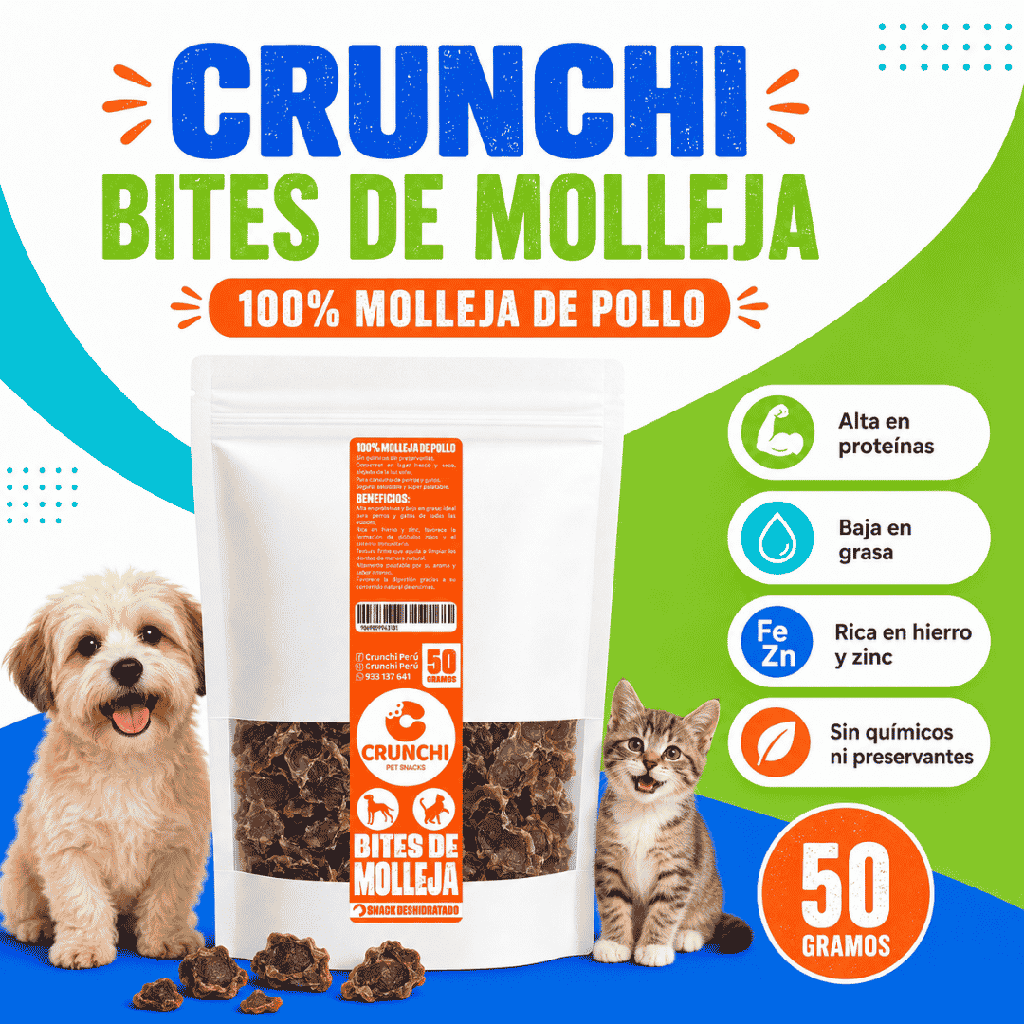 CRUNCHI BITES MOLLEJA DE POLLO X 50 GRAMOS