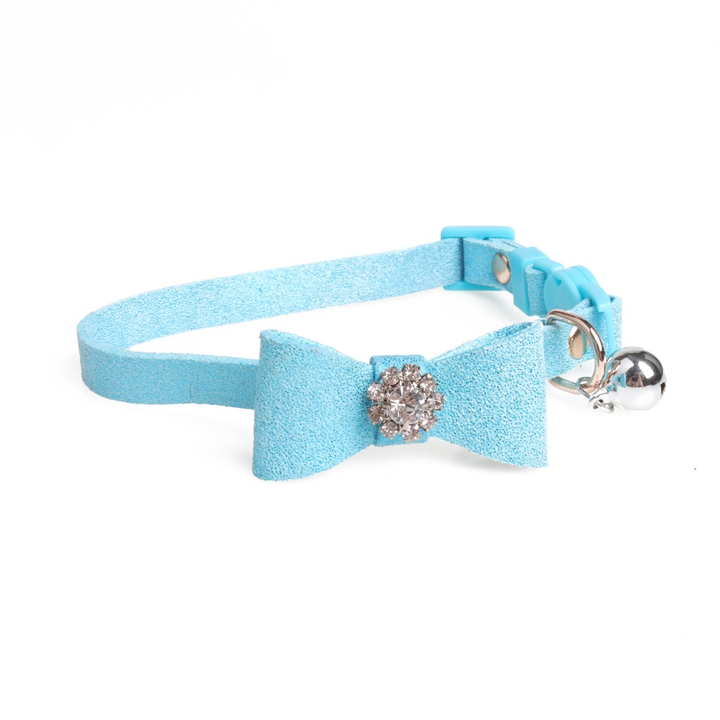 COLLAR CON MOÑO Y DIJE REDONDO DIAMANTE