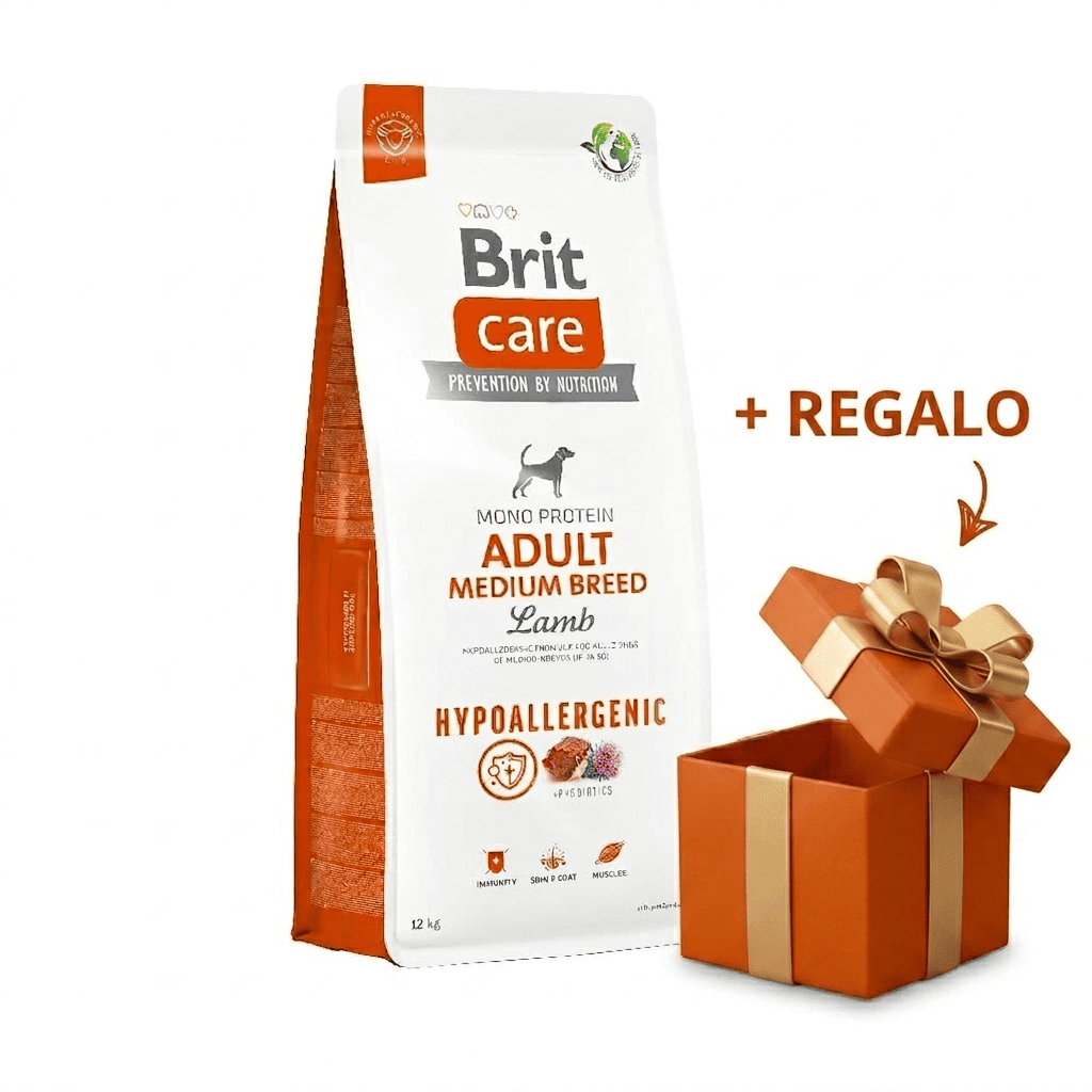 BRIT CARE ADULTO RAZA MEDIANA CORDERO 12 KG