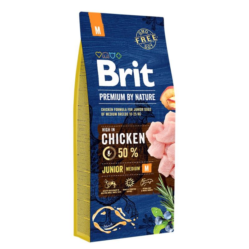 REMATE BRIT PREMIUM JUNIOR MEDIUM POLLO 15 KG