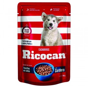 RICOCAN POUCH CACHORRO CORDERO 100 G