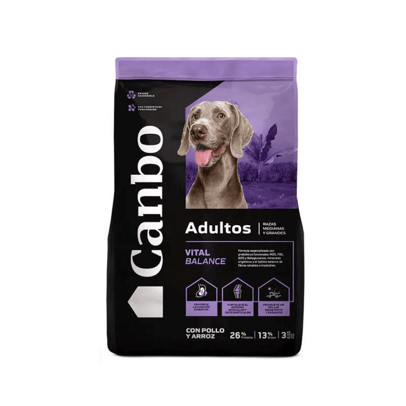 CANBO ADULTO MED/GRA POLLO Y ARROZ 15 KG 