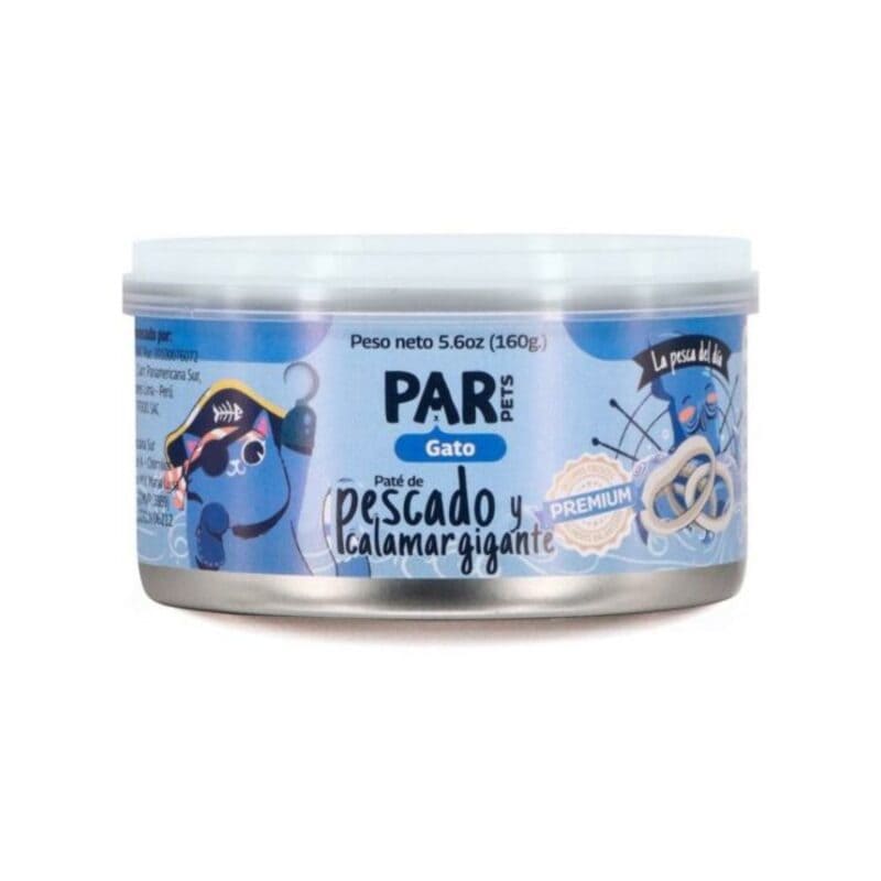 PARS PET PATE PESCADO Y CALAMAR GIGANTE 160 G