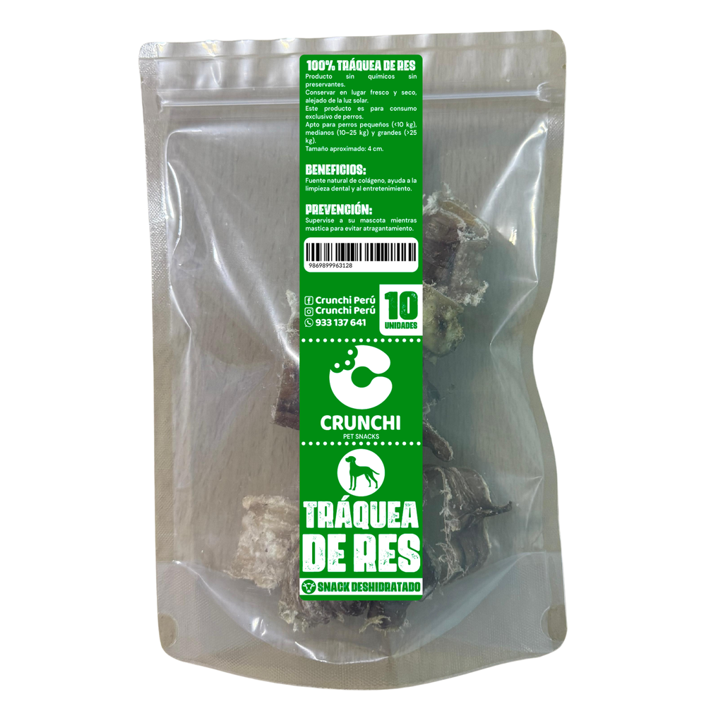 CRUNCHI TRÁQUEAS DE RES ARITOS X 10 UNIDADES