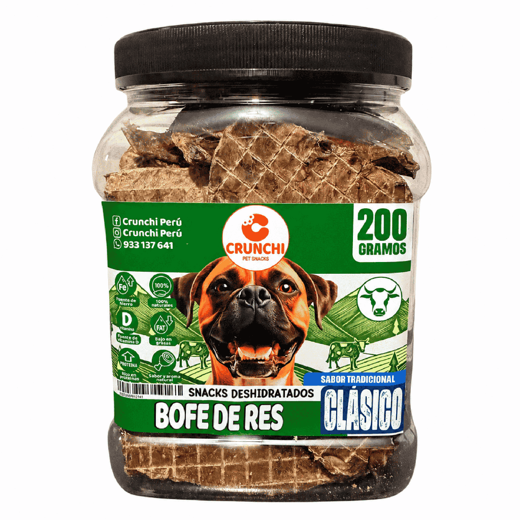 CRUNCHI BOFE DE RES FRASCO X 200 G