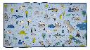 ALFOMBRA PARA CONEJO TALLA L RECTANGULAR MACHO (182*62 CM) - DINOSAURIOS