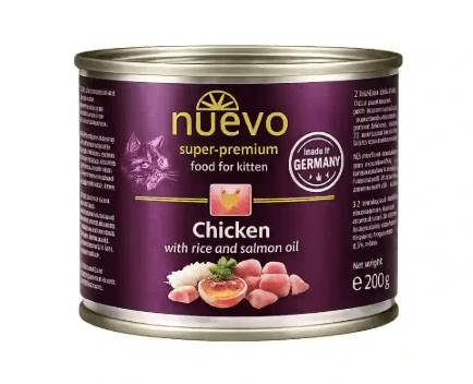 NUEVO KITTEN POLLO & ACEITE DE SALMON 200 G