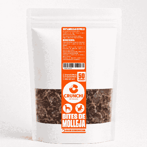 CRUNCHI BITES MOLLEJA DE POLLO X 50 GRAMOS