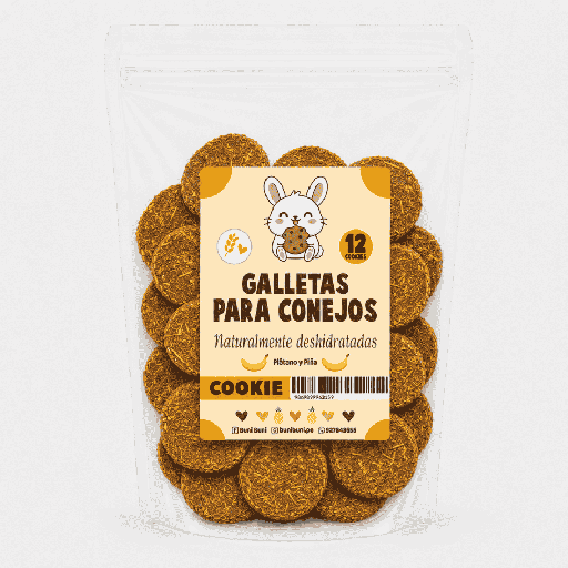 BUNI BUNI GALLETA HENO PLÁTANO Y PIÑA 12 UNIDADES