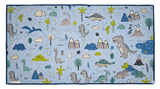 ALFOMBRA PARA CONEJO TALLA M RECTANGULAR MACHO (122*60 CM) - DINOSAURIOS