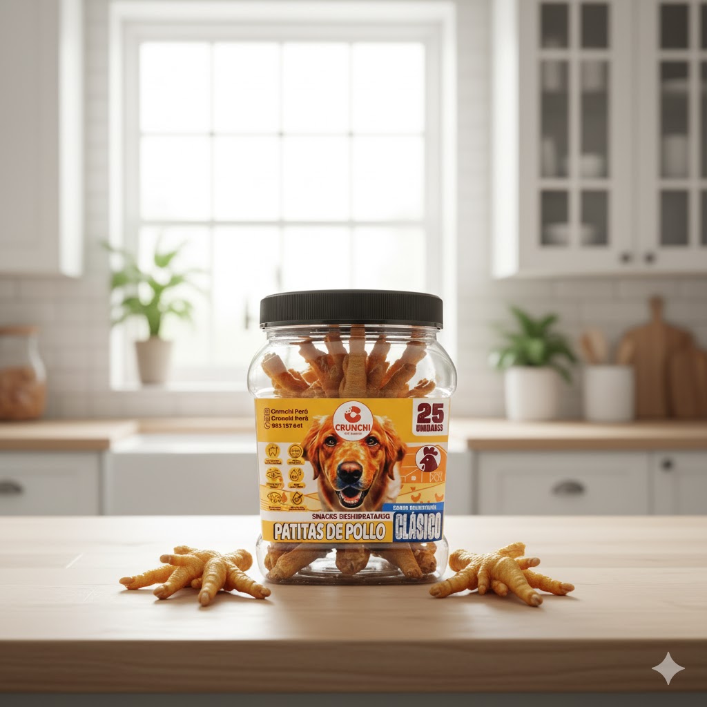 CRUNCHI PATAS DE POLLO FRASCO X 25 UNID