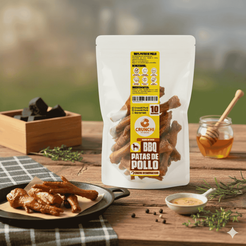 CRUNCHI PATAS DE POLLO BBQ X 10 UNIDADES