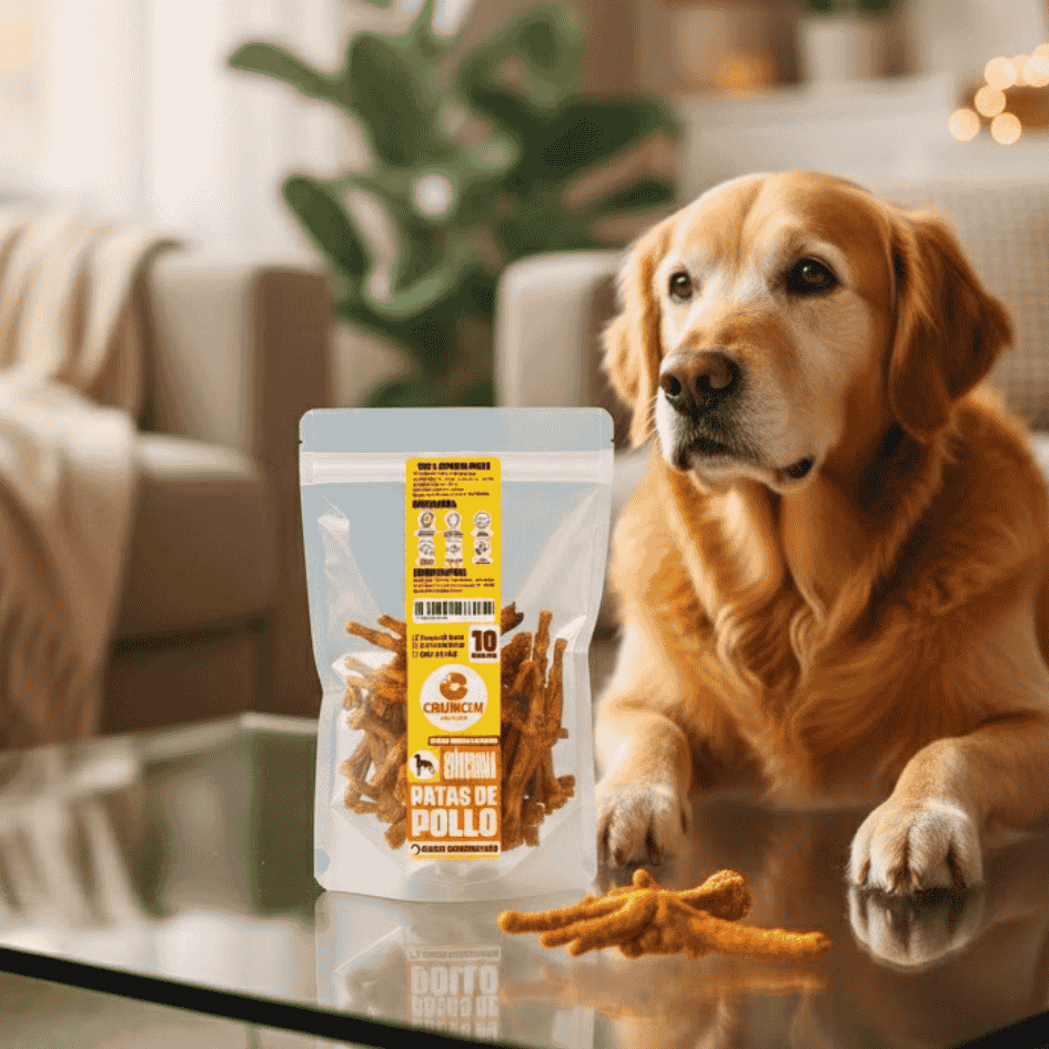 CRUNCHI PATAS DE POLLO CÚRCUMA X 10 UNIDADES