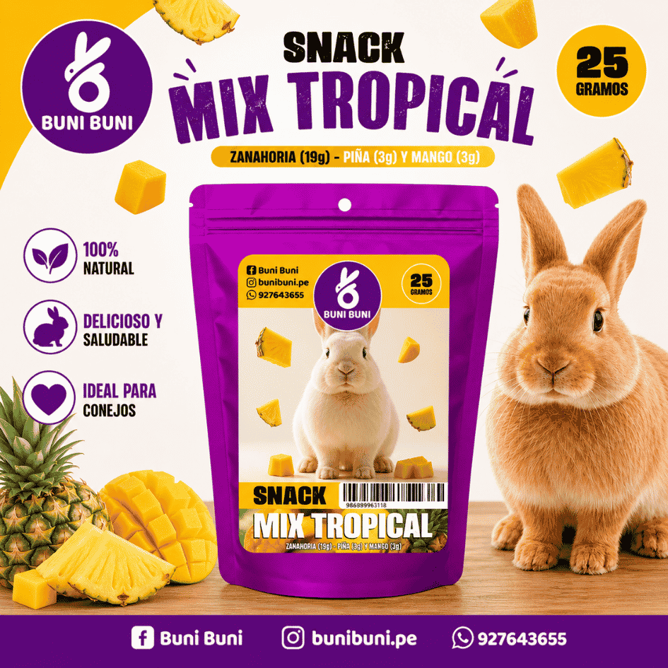 BUNI BUNI SNACK MIX TROPICAL 25 G