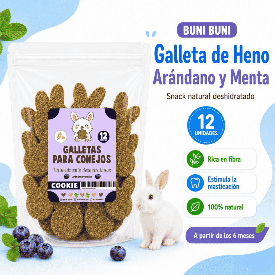BUNI BUNI GALLETA HENO ARÁNDANO Y MENTA 12 UNIDADES