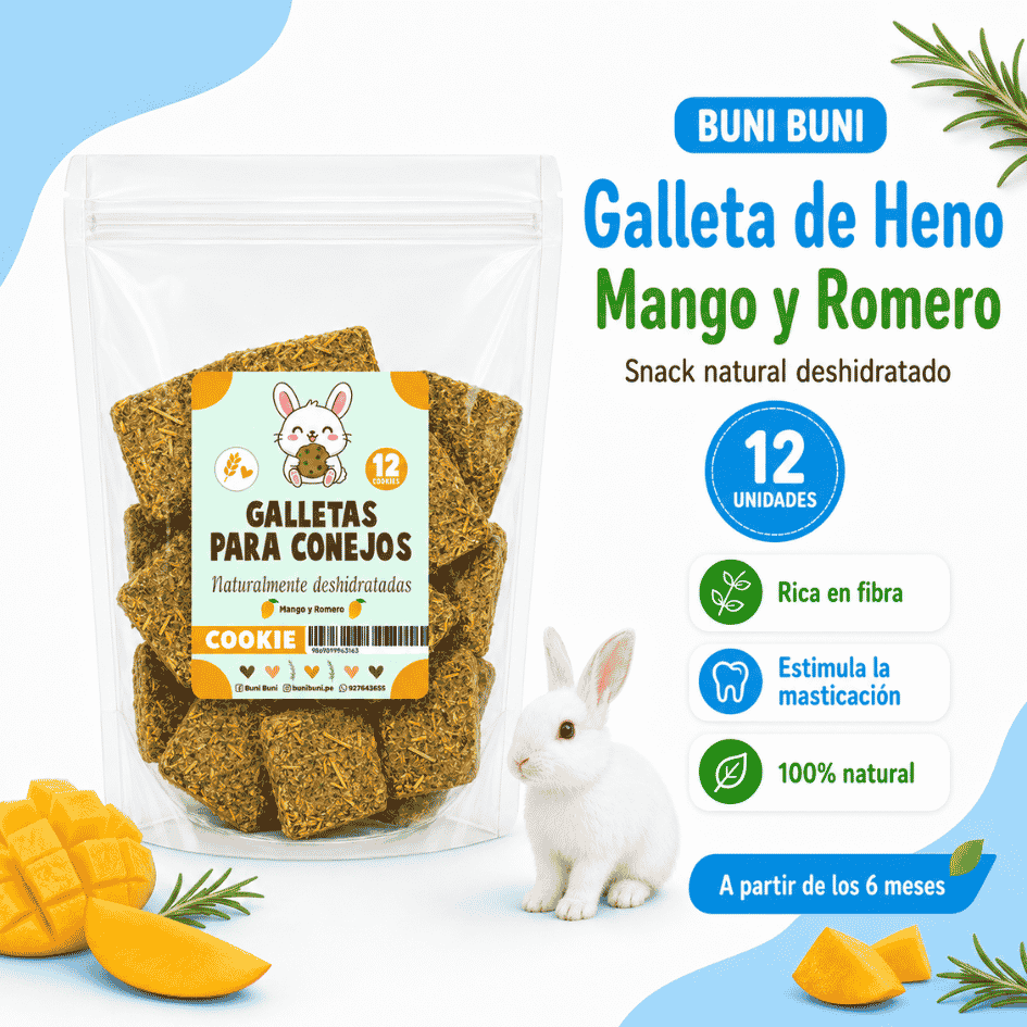 BUNI BUNI GALLETA HENO MANGO Y ROMERO 12 UNIDADES