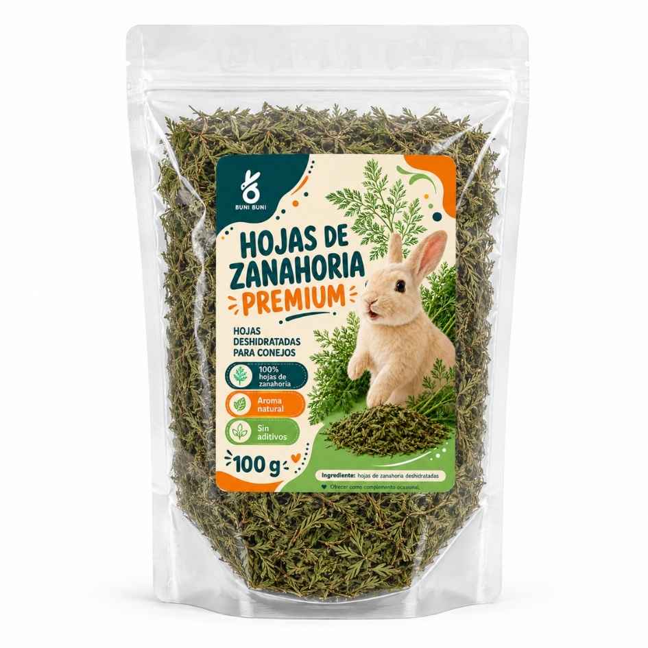 BUNI BUNI HIERBA HOJAS DE ZANAHORIA 100 GRAMOS