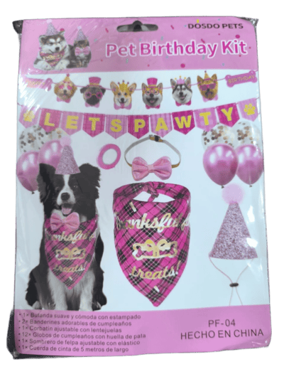KIT DE CUMPLEAÑOS LETS PAWTY HEMBRA
