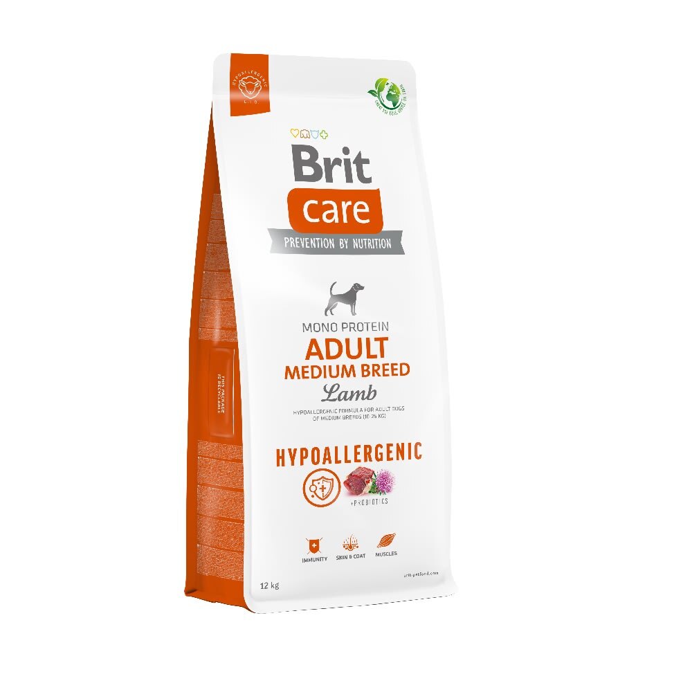 BRIT CARE ADULTO RAZA MEDIANA CORDERO 12 KG