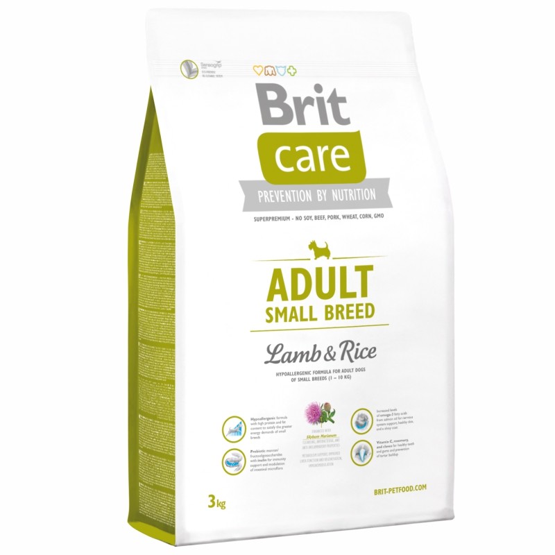 BRIT CARE ADULTO RAZA PEQUEÑA CORDERO 3 KG