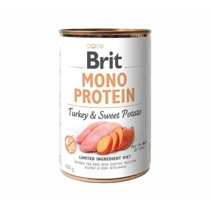 BRIT LATA MONO PROTEIN TURKEY & SWET POTATO 400 G