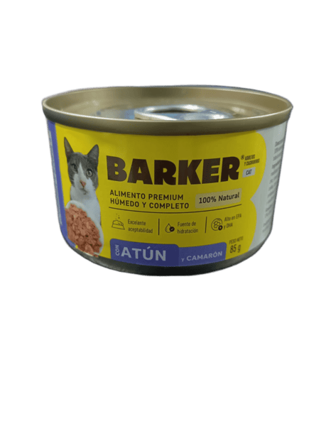  BARKER GATO LATA ATUN Y CAMARÓN 85 G