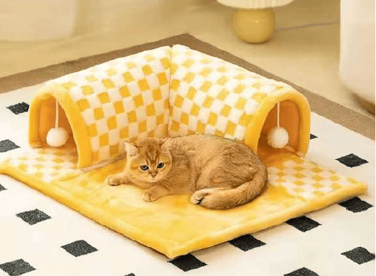 TUNEL-COLCHONETA PARA GATO Y CONEJO - 60*70CM