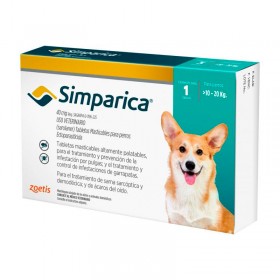 SIMPARICA 10 - 20 KG X 1 UNI