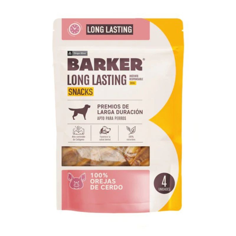 BARKER LONG LASTING OREJAS DE CERDO X 4 UN.
