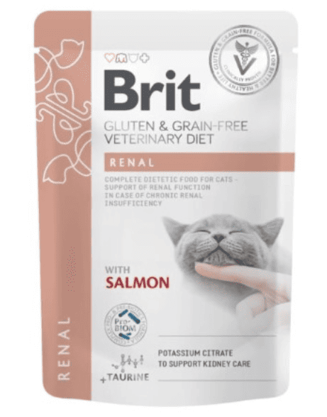 BRIT MEDICADO GATO POUCH FILLETES RENAL 85 G
