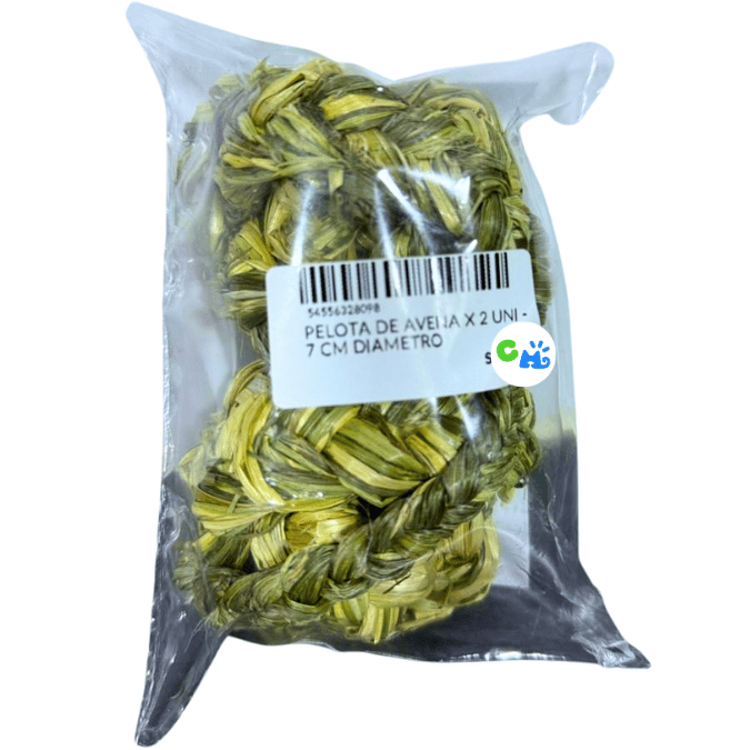 PELOTA DE AVENA X 2 UNI - 7 CM DIAMETRO