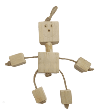 ROBOT DE MADERA 20 CM