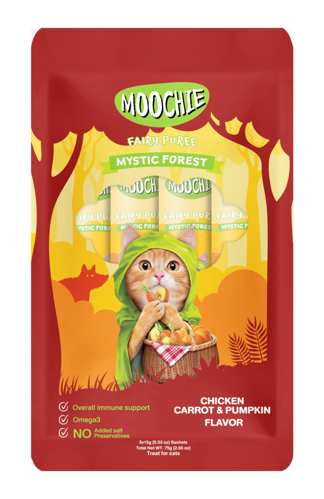 MOOCHIE CAT CHICKEN CARROT & PUMPKIN FLAVOR 25 SACHET 15 G