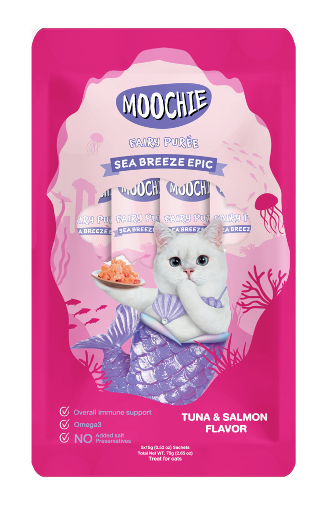 MOOCHIE CAT TUNA & SALMON FLAVOR 5 SACHET 15 G