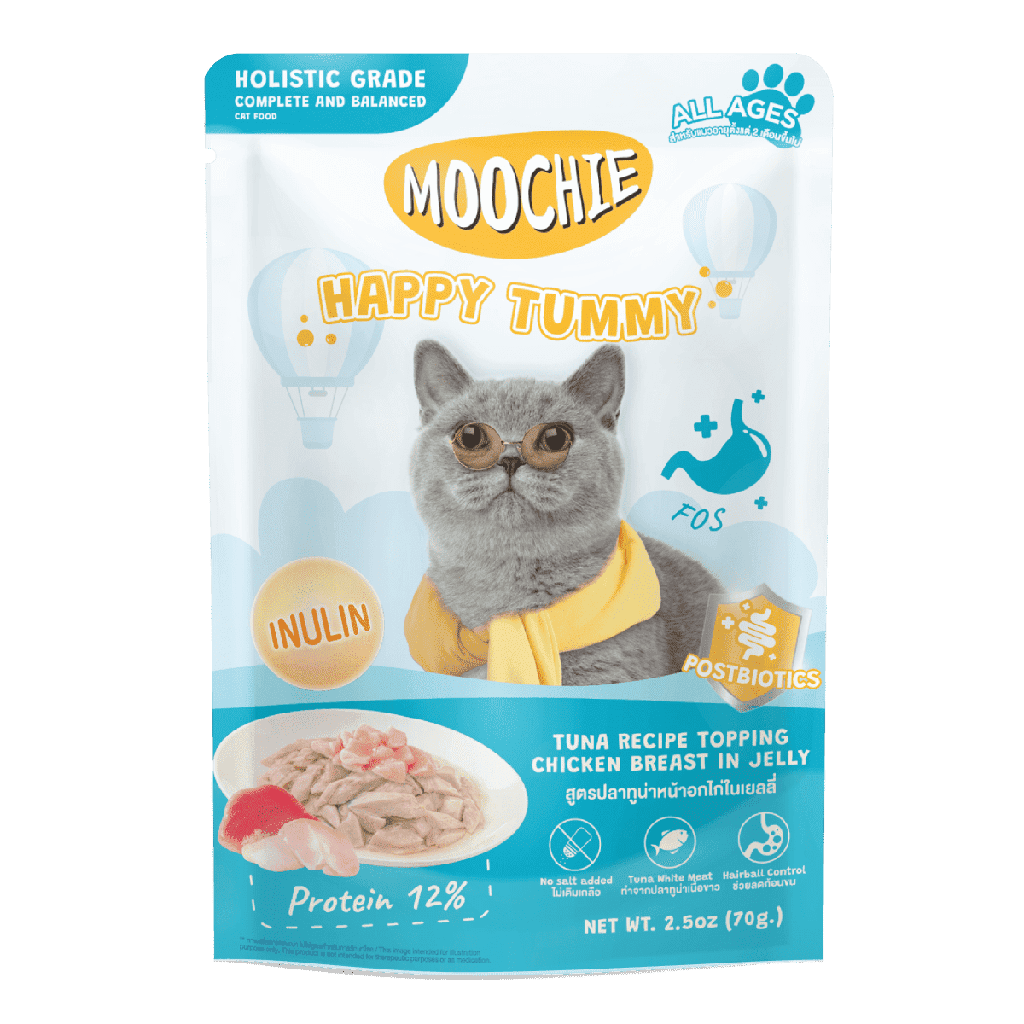 MOOCHIE CAT POUCH - HAPPY TUMMY TUNA & CHICKEN 70 G
