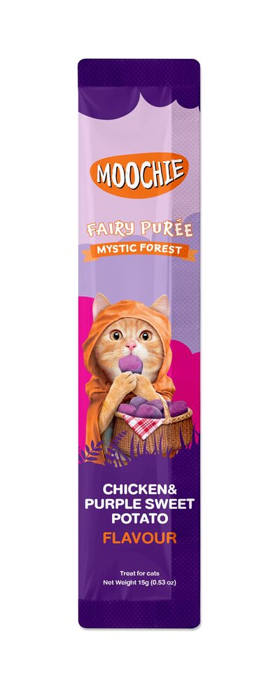 MOOCHIE CAT CHICKEN & SWEET PURPLE POTATO FLAVOR 1 SACHET 15 G
