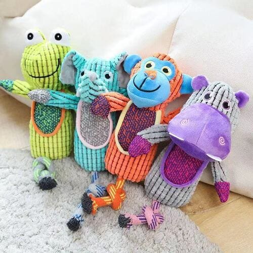 PELUCHE ANIMAL CON SOGA EN LA COLA