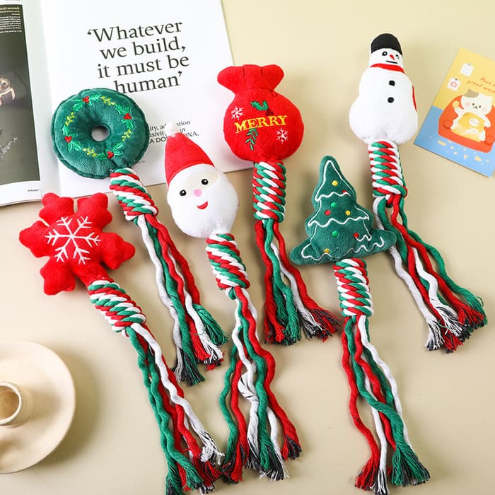 PELUCHE PEQUEÑO CON SOGA NAVIDEÑO