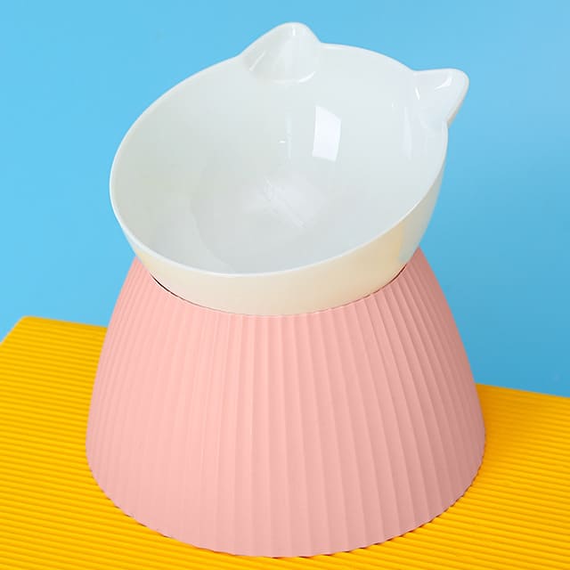 PLATO DISEÑO GATO BASE LARGA DE COLOR