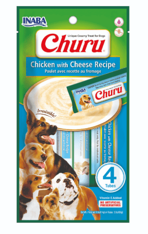 CHURU PERRO POLLO Y QUESO 140 G/4 TUBOS