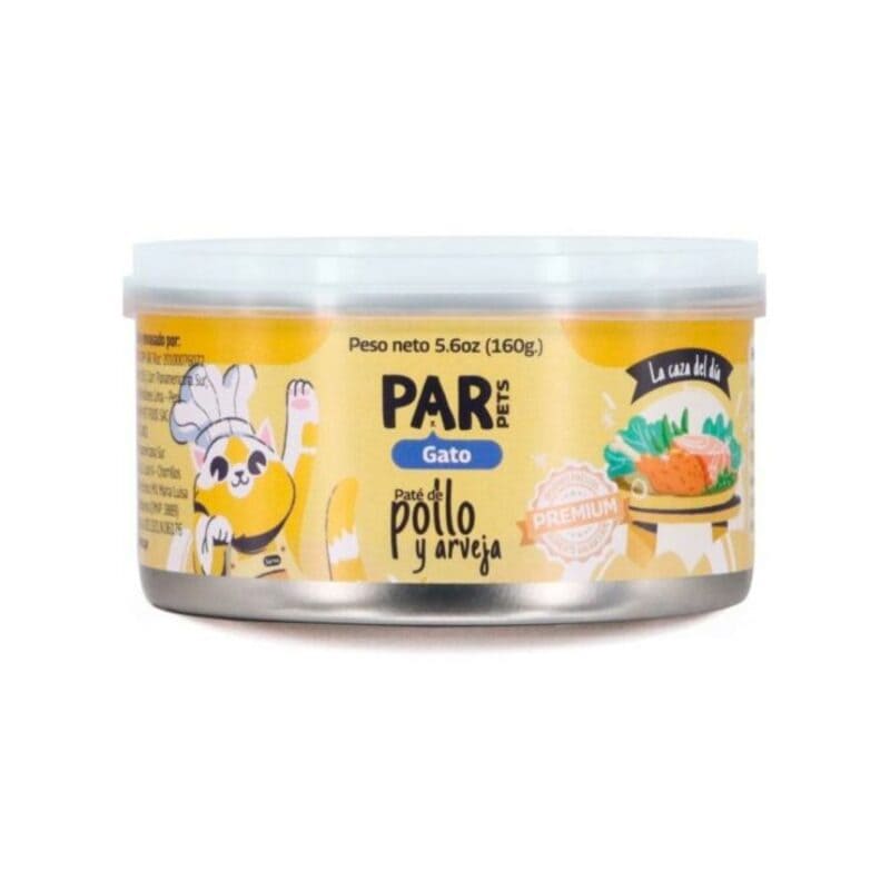 PARS PET PATE POLLO Y ARVEJA 160 G 