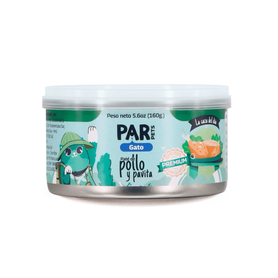 PARS PET PATE POLLO Y PAVITA 160 G 
