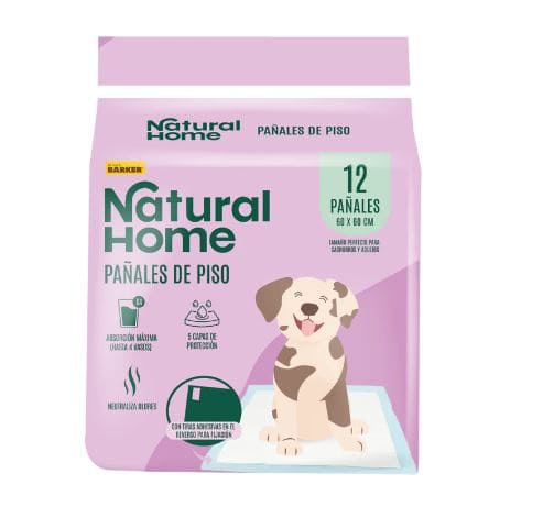 NATURAL HOME PAÑALES PARA PISO X 12 UNIDADES