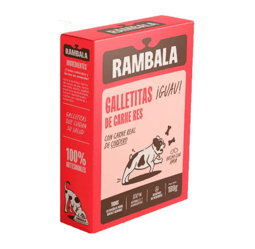 RAMBALA GALLETAS CARNE DE RES 180 G 
