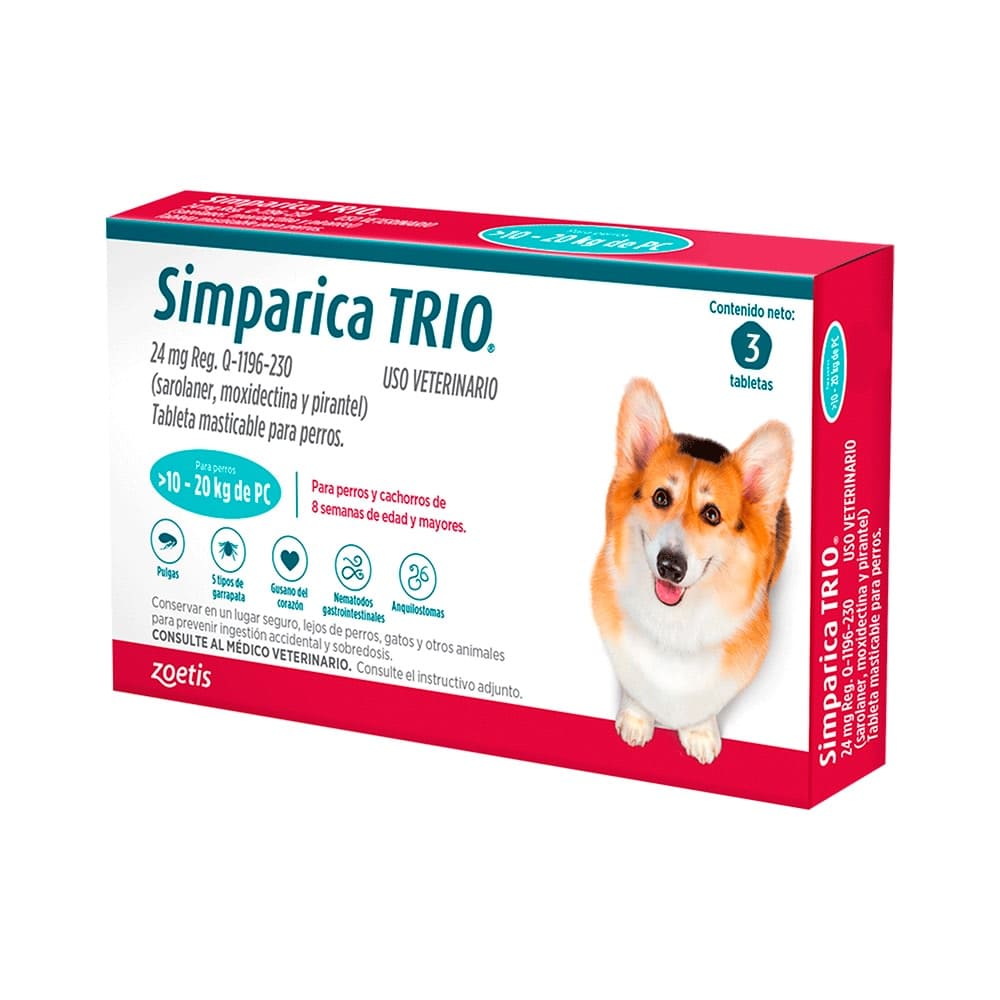 SIMPARICA TRIO 10 - 20 KG X 1 UNI