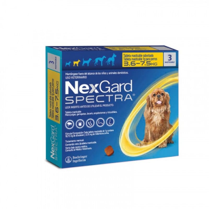 NEXGARD SPECTRA 3.6 - 7.5 KG X 1 UNI