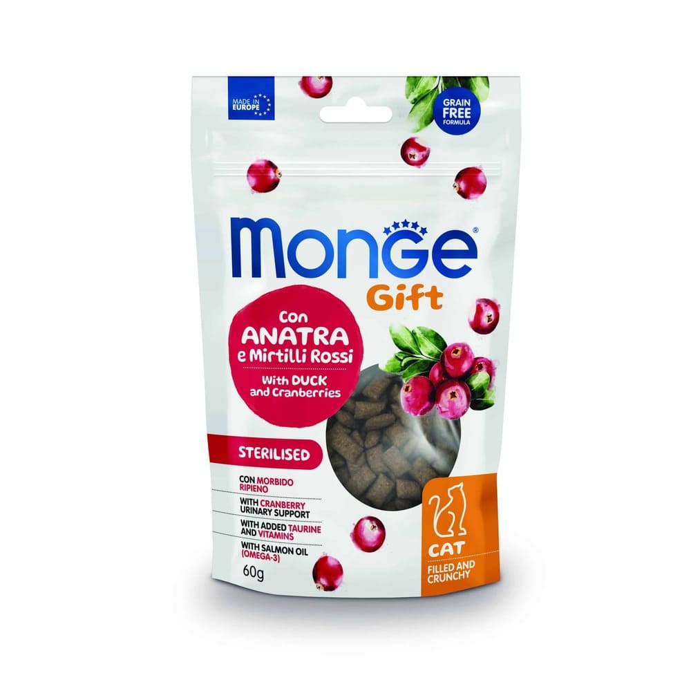 MONGE GIFT CAT CRUNCHY ESTERILIZADO 60 GR