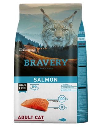 BRAVERY GATO ADULTO SALMON 7 KG 