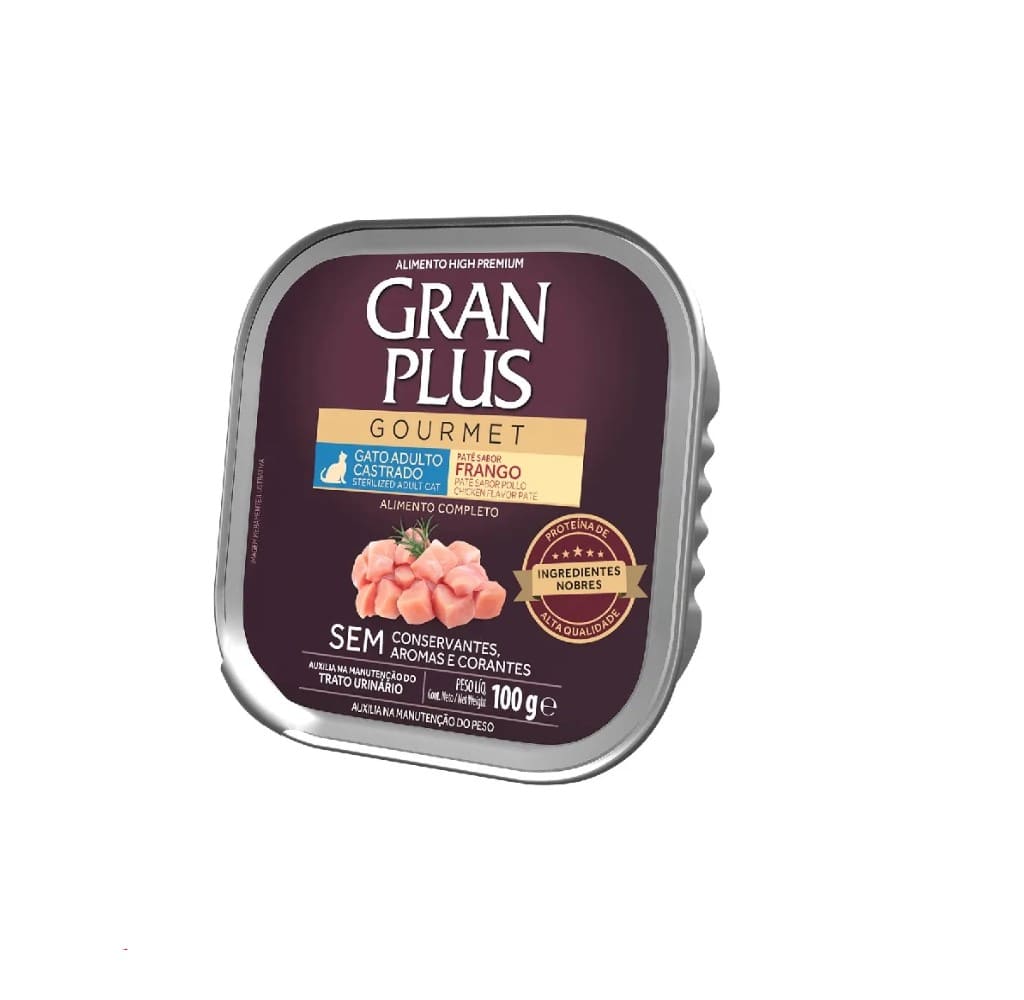 GRAN PLUS LATA GATO CASTRADO POLLO 100 G