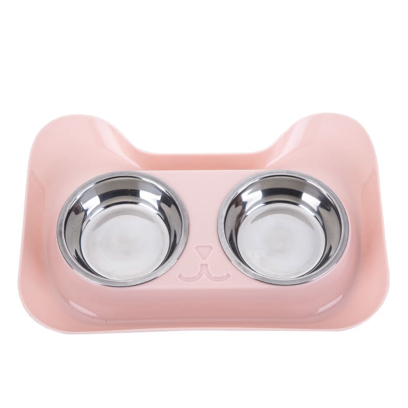 PLATO DOBLE ALUMINIO SILUETA GATO PLASTICO
